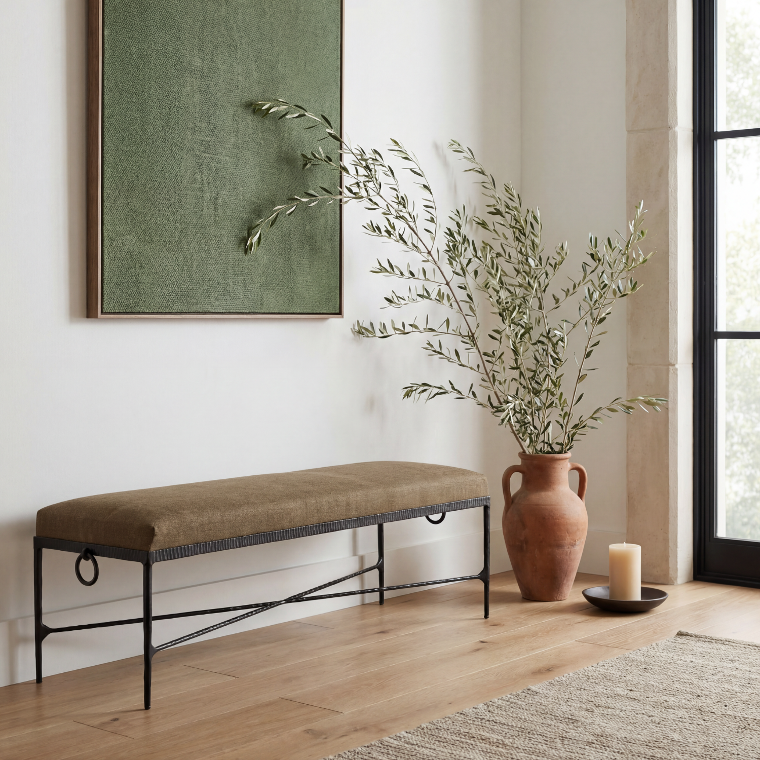 Loam Hammered Bench