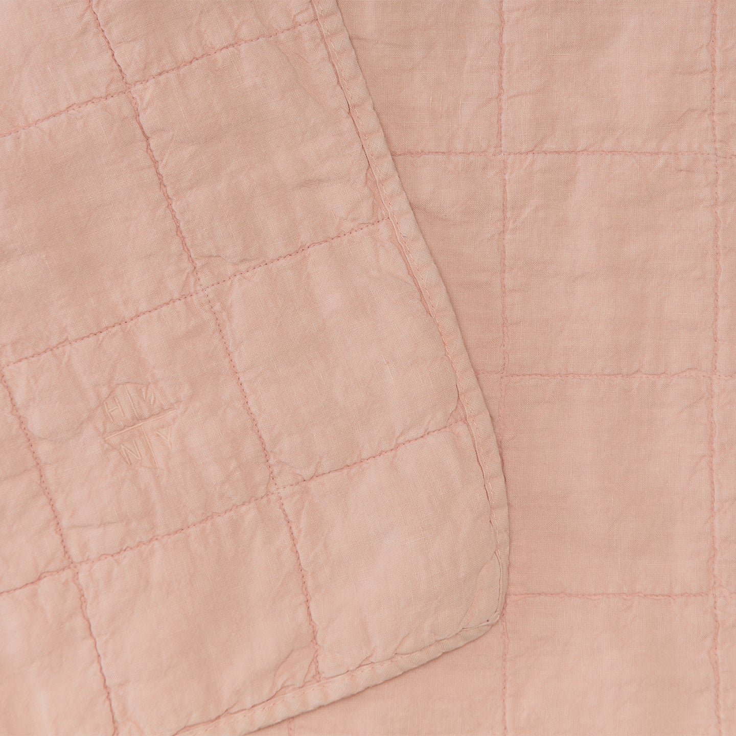 SIMPLE LINEN QUILT - BLUSH