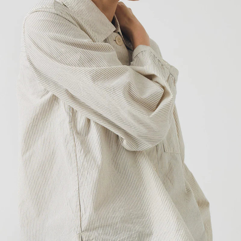 Toast Baya Patch Pocket Stripe Organic Cotton Shirt