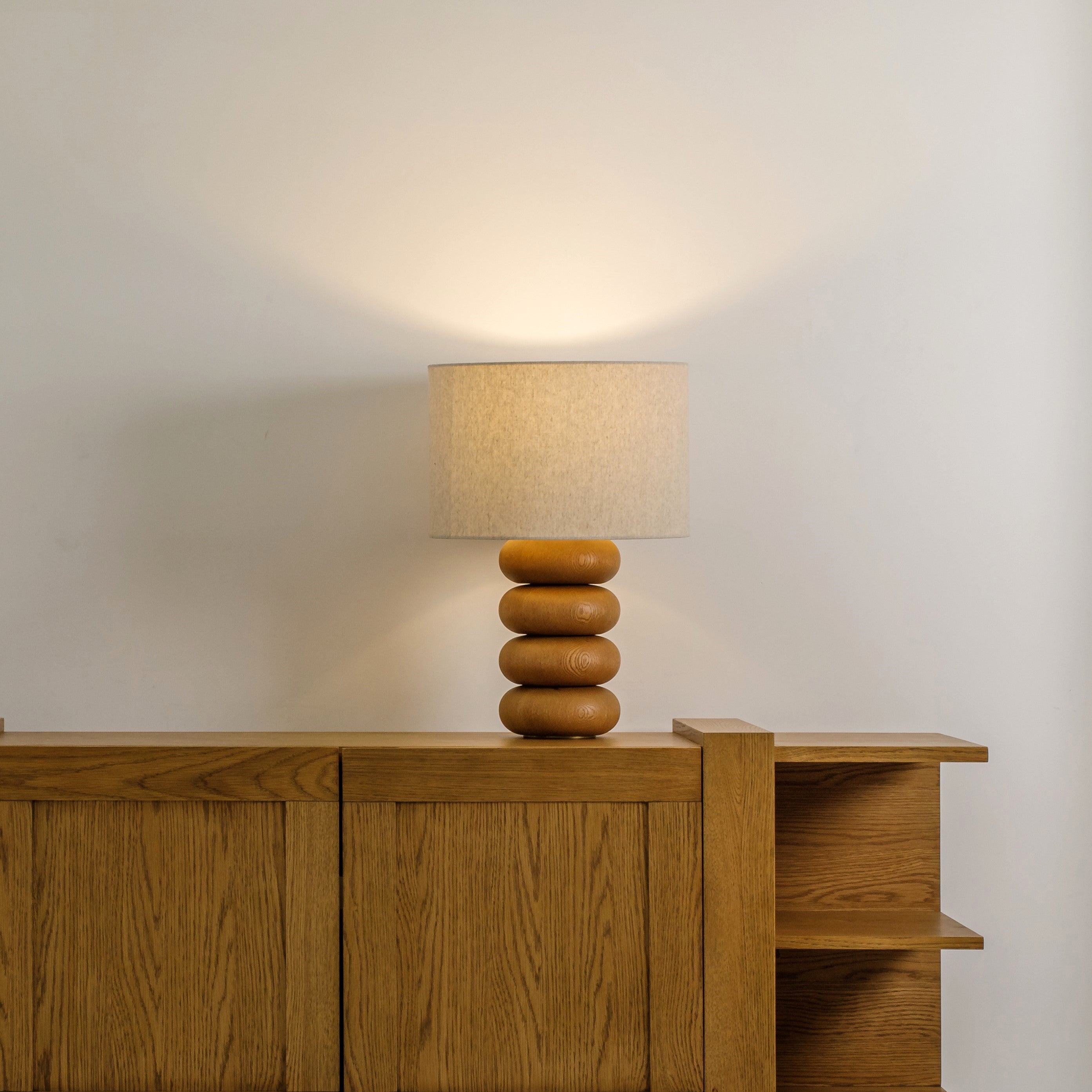 Sandia Oak Wood Table Lamp