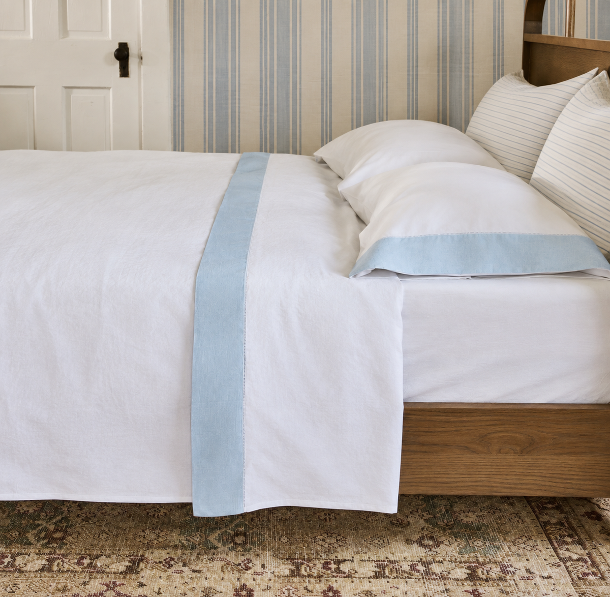 Organic Cotton Hemstitch Sheet Set