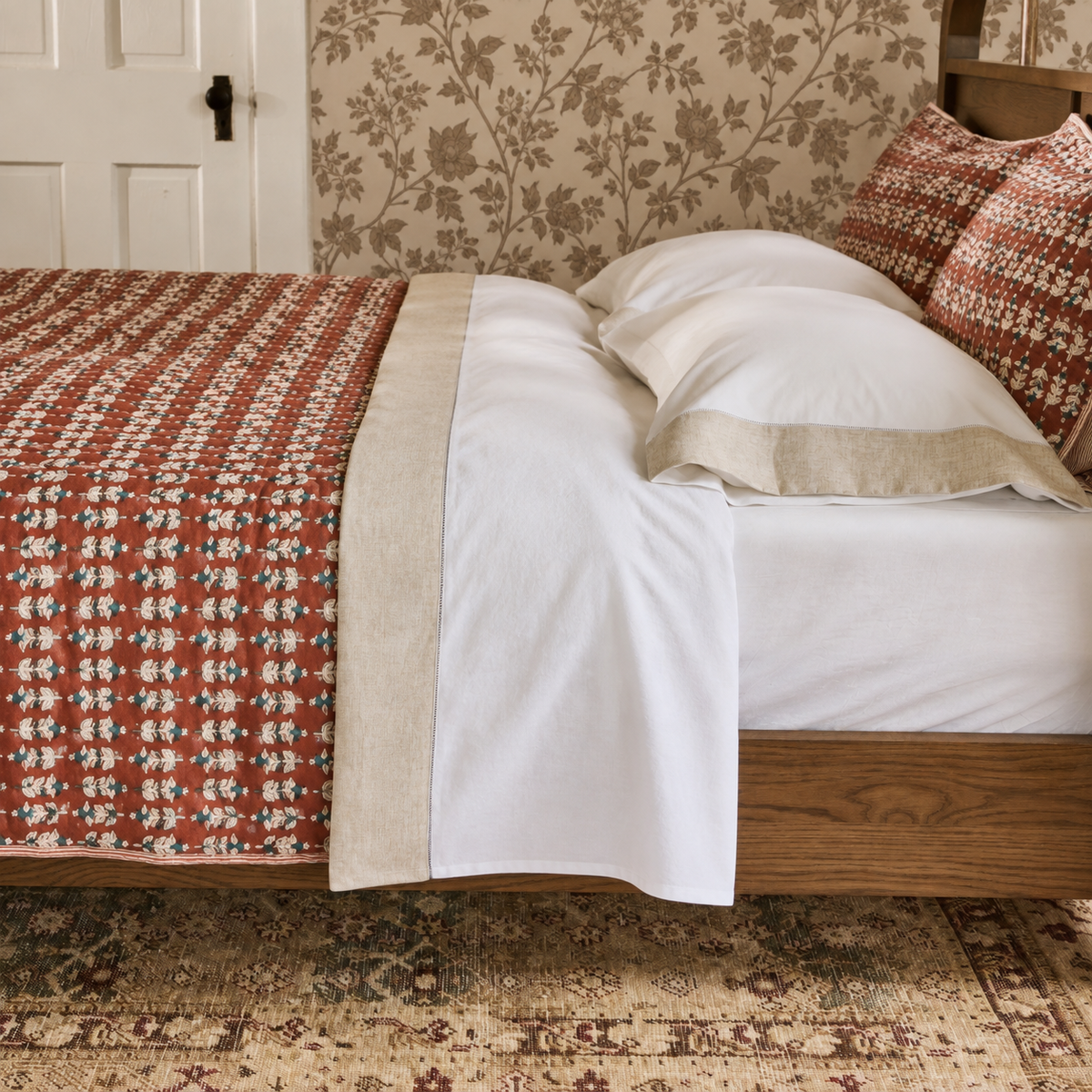 Organic Cotton Hemstitch Sheet Set