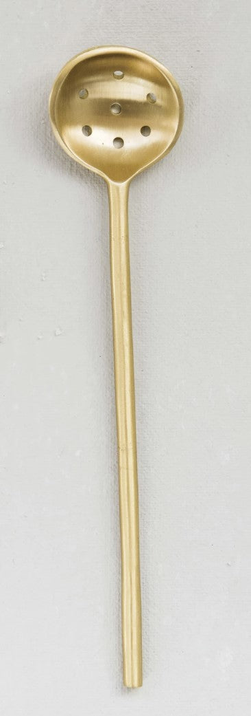 Brass Olive Spoon 8"