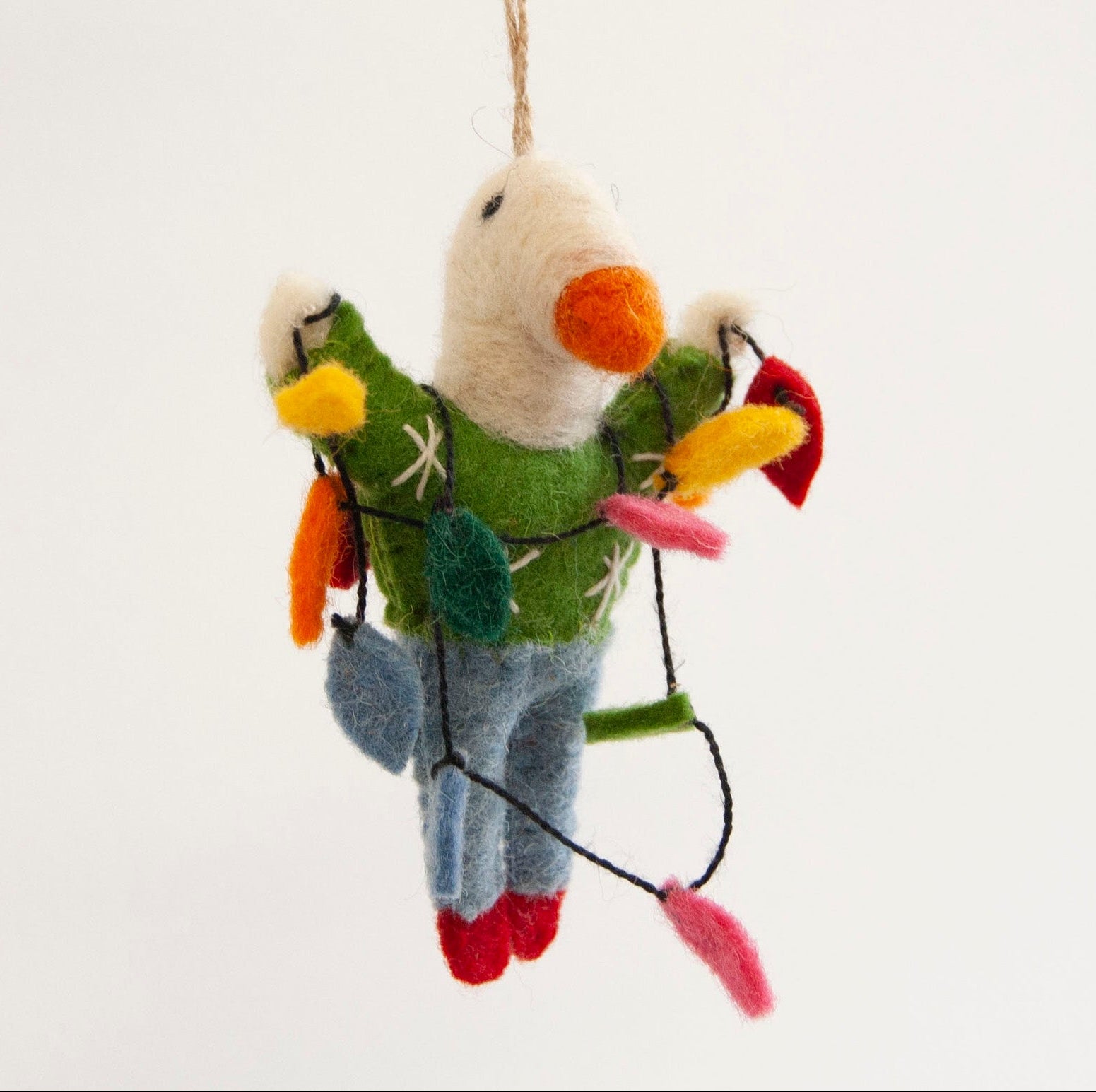 Georgie Goose Felted Ornament