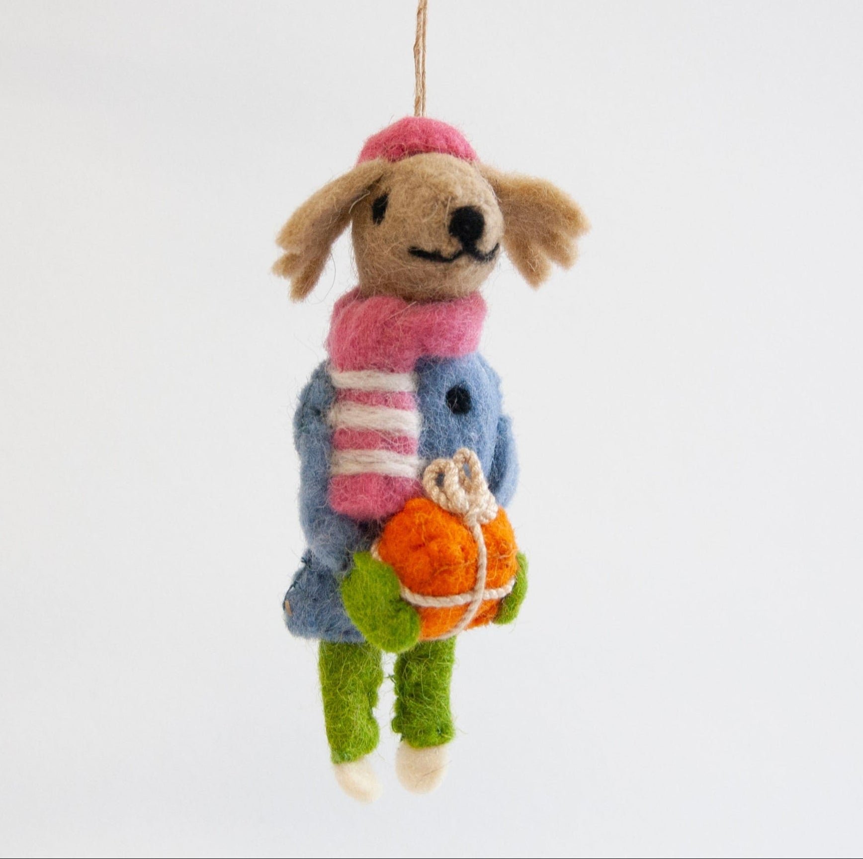 Penny Poodle Felted Ornament