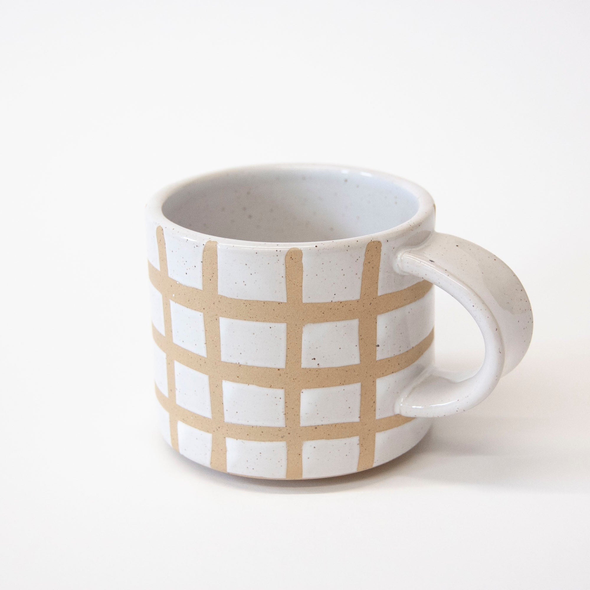 Speckle Grid Mug with Lid - Set of 2