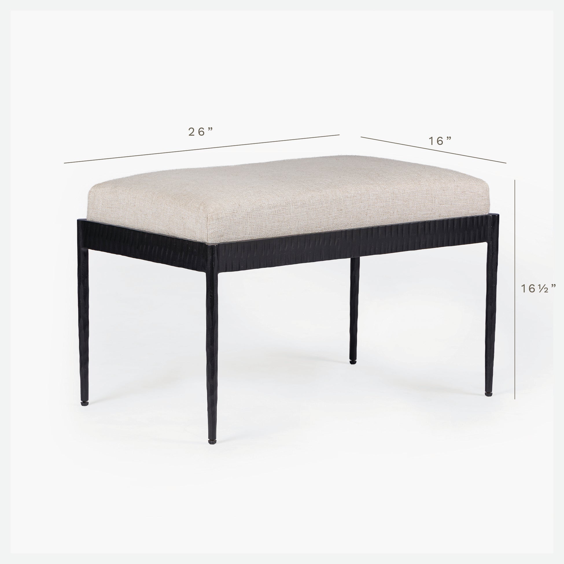 Ferra Hammered Ottoman