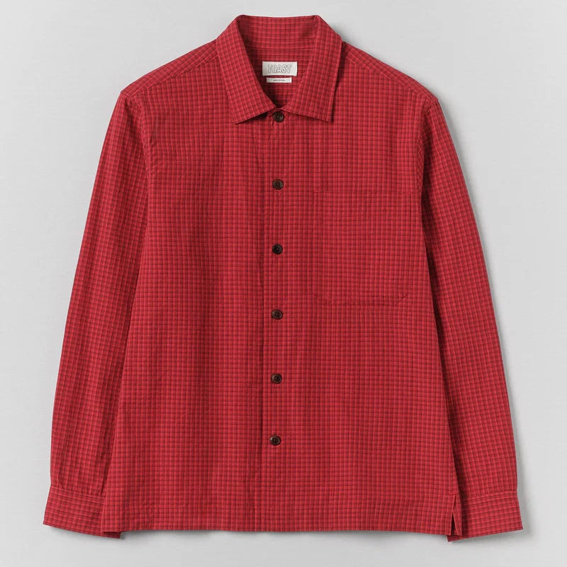 Graph Paper Check Cotton Shirt