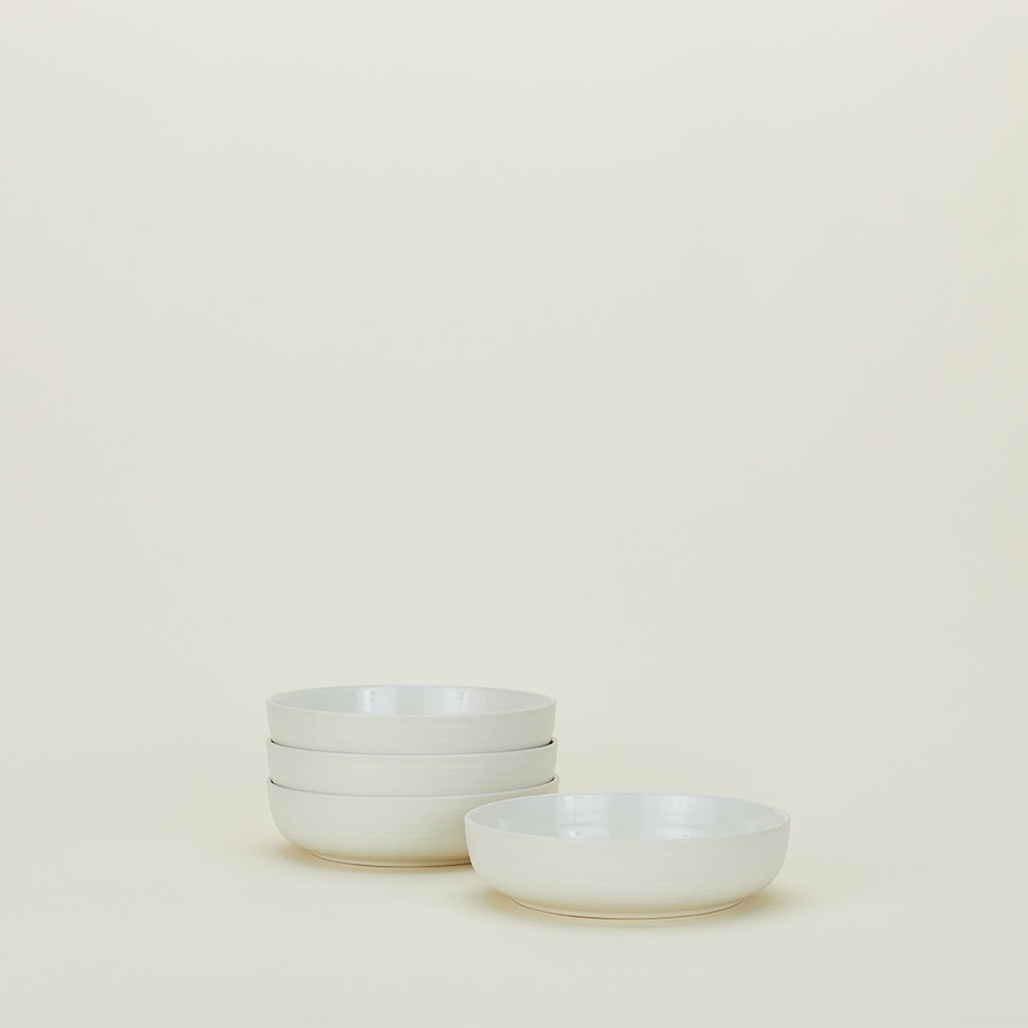 ESSENTIAL LOW BOWL - SET OF 4, BONE