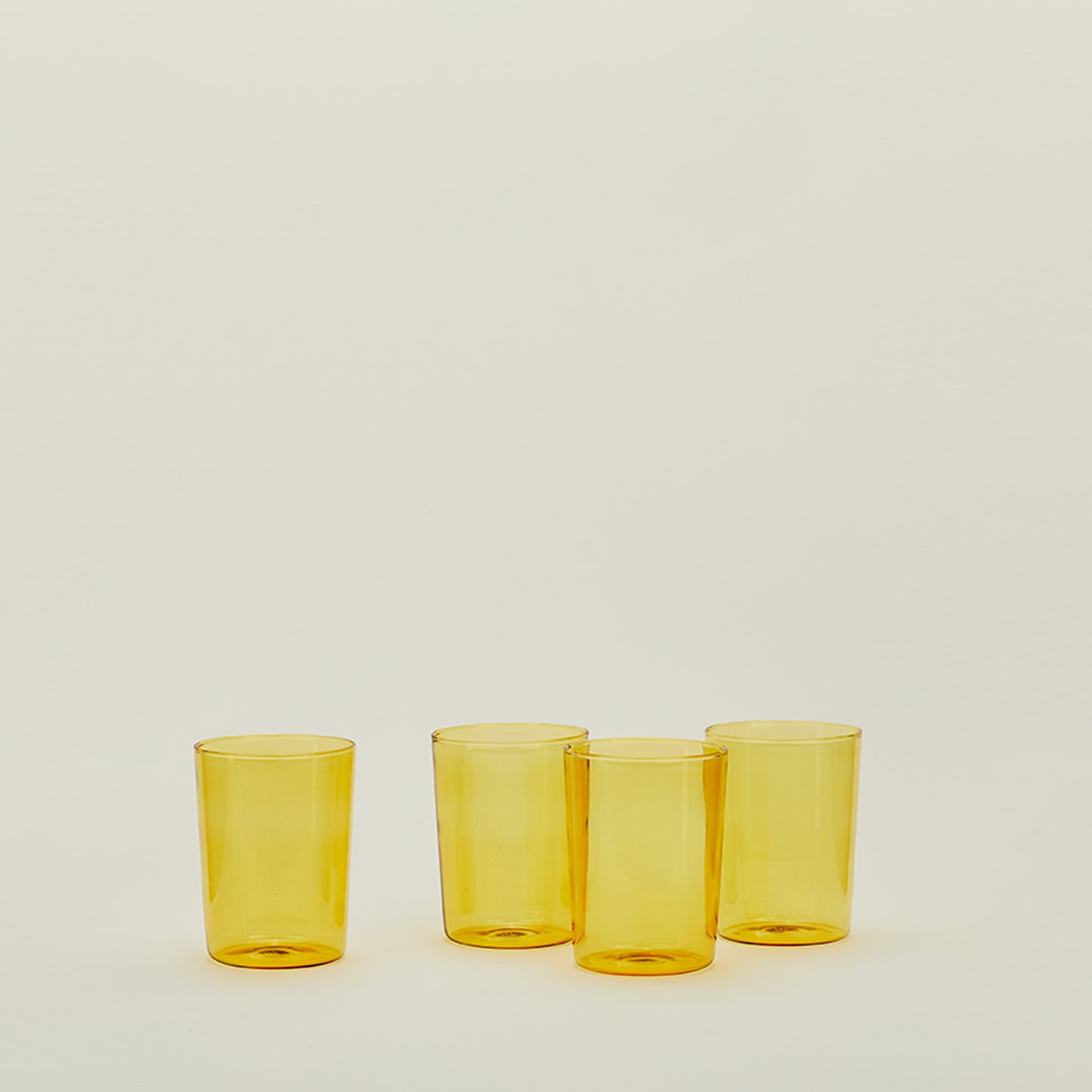 ESSENTIAL GLASSWARE - SET OF 4, AMBER