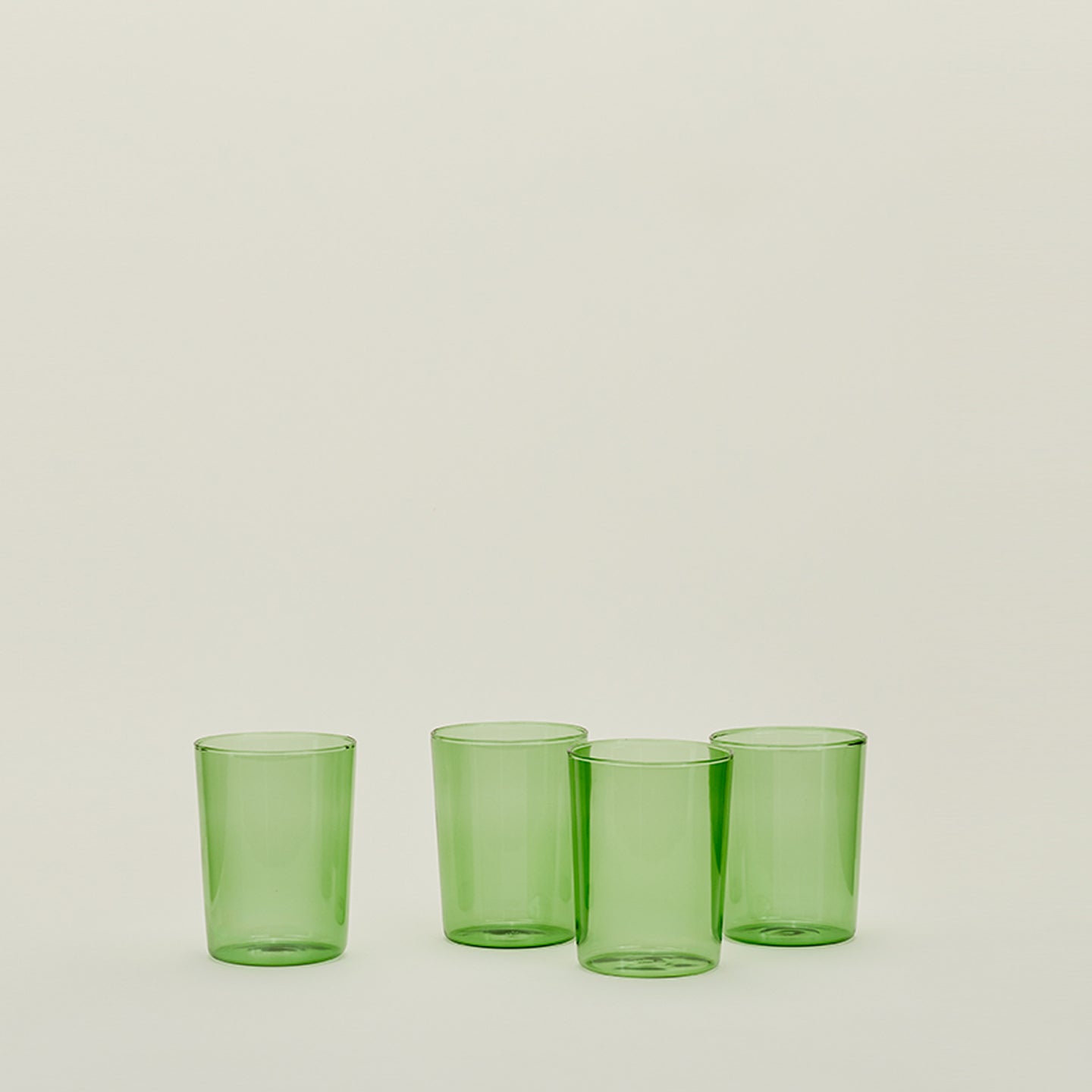 ESSENTIAL GLASSWARE - SET OF 4, GREEN