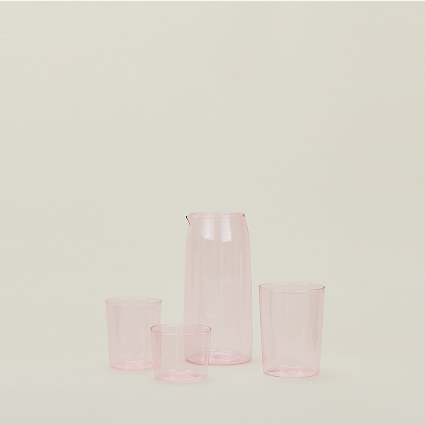 ESSENTIAL GLASSWARE - SET OF 4, BLUSH