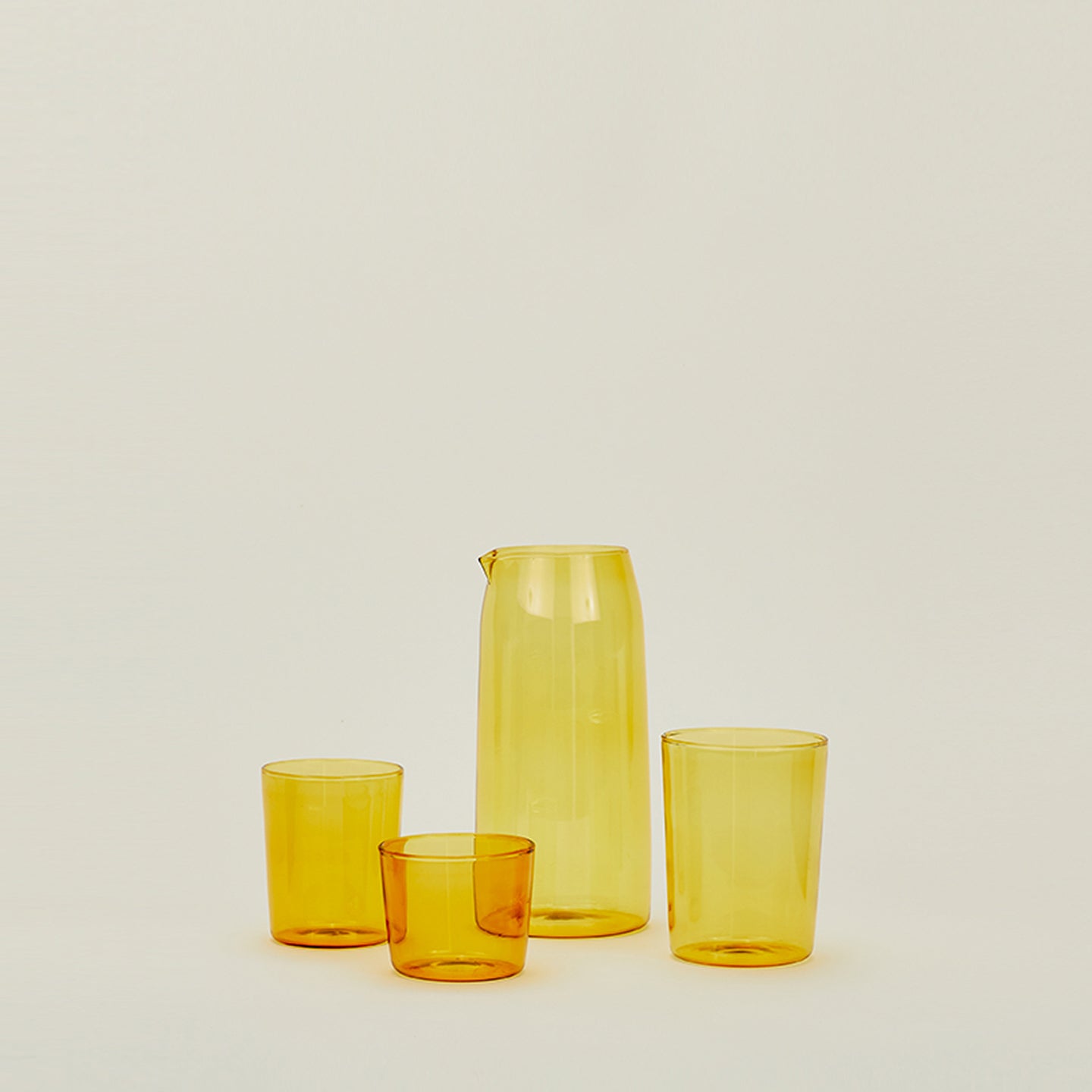 ESSENTIAL GLASSWARE - SET OF 4, AMBER