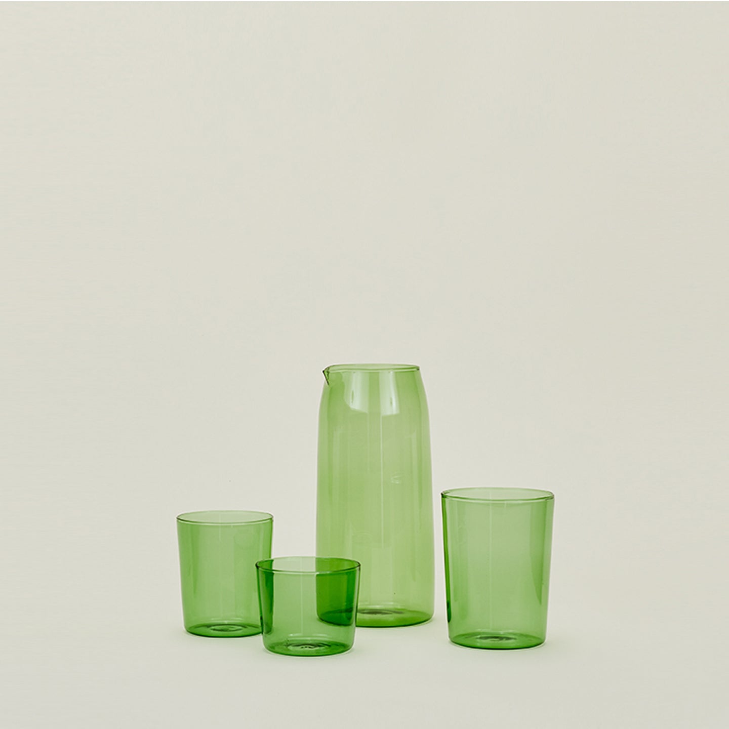 ESSENTIAL GLASSWARE - SET OF 4, GREEN