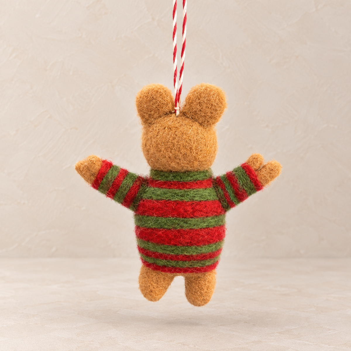Lambertville Teddy Bear with String Lights Ornament