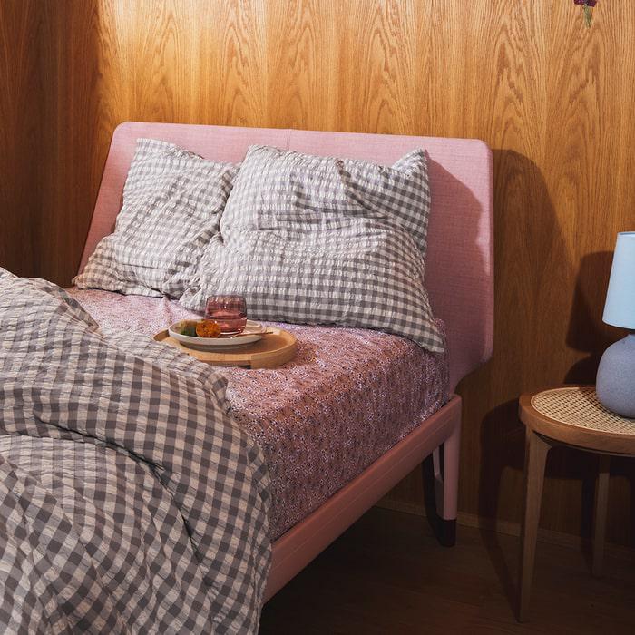 JUNA Bæk&Bølge Duvet Cover Set, Queen, Grey/Birch