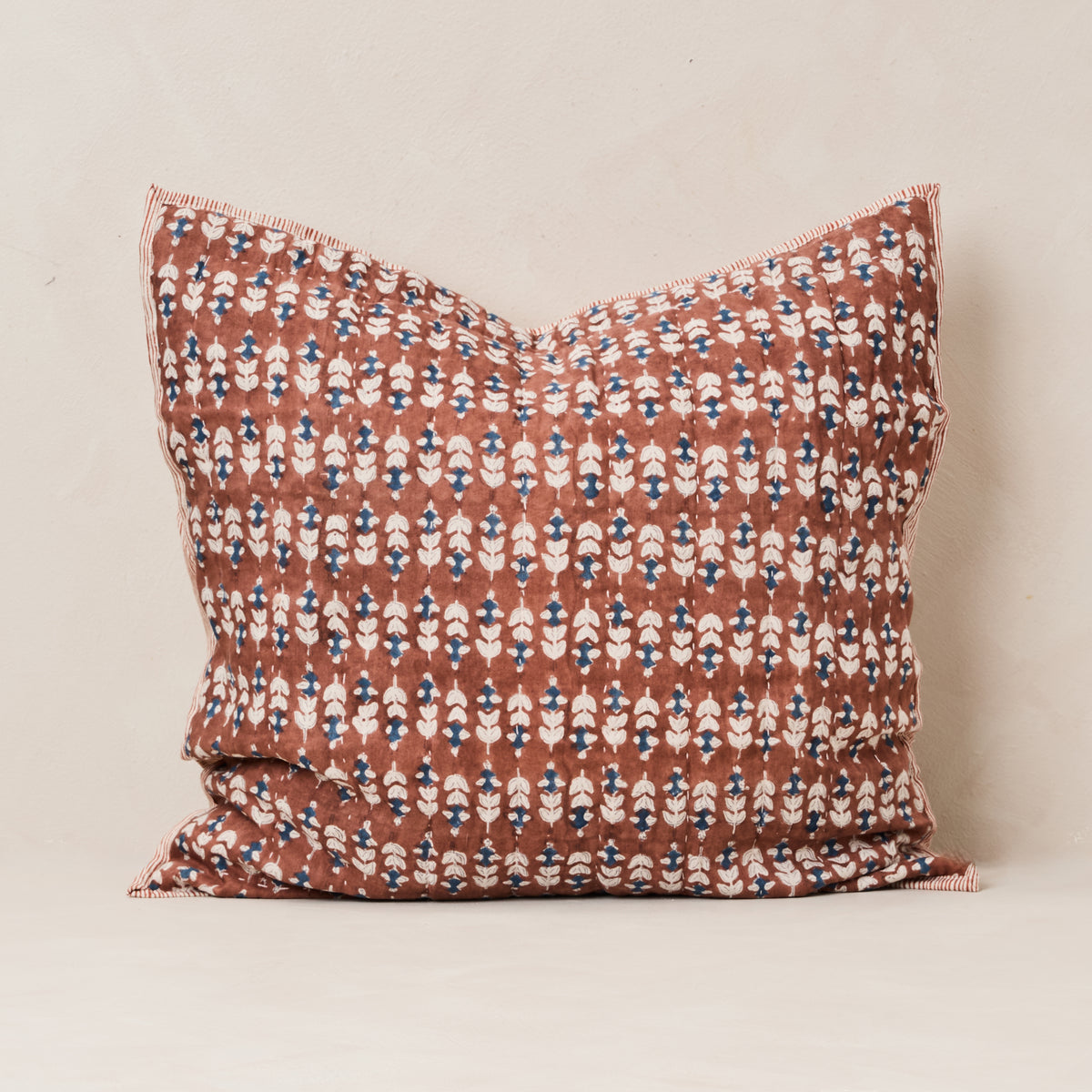 Blossom Block Print Euro Shams - Set of 2