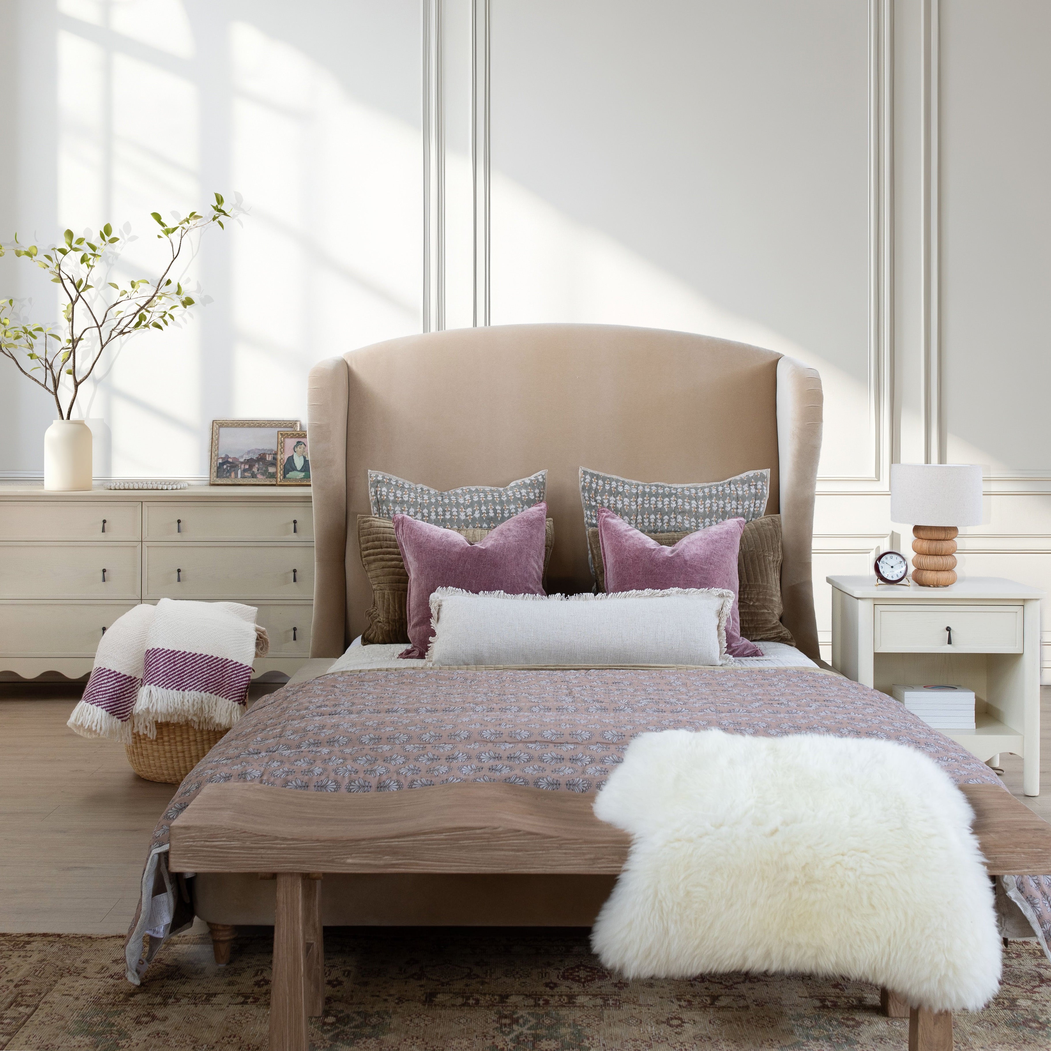 Whitmore Wing Back Bed