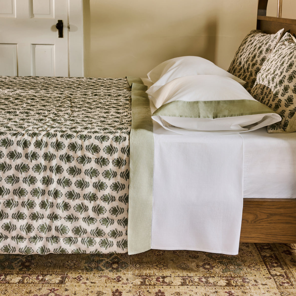 Blossom Block Print Shams - Set of 2