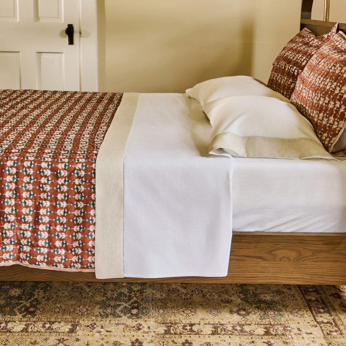 Blossom Block Print Shams - Set of 2