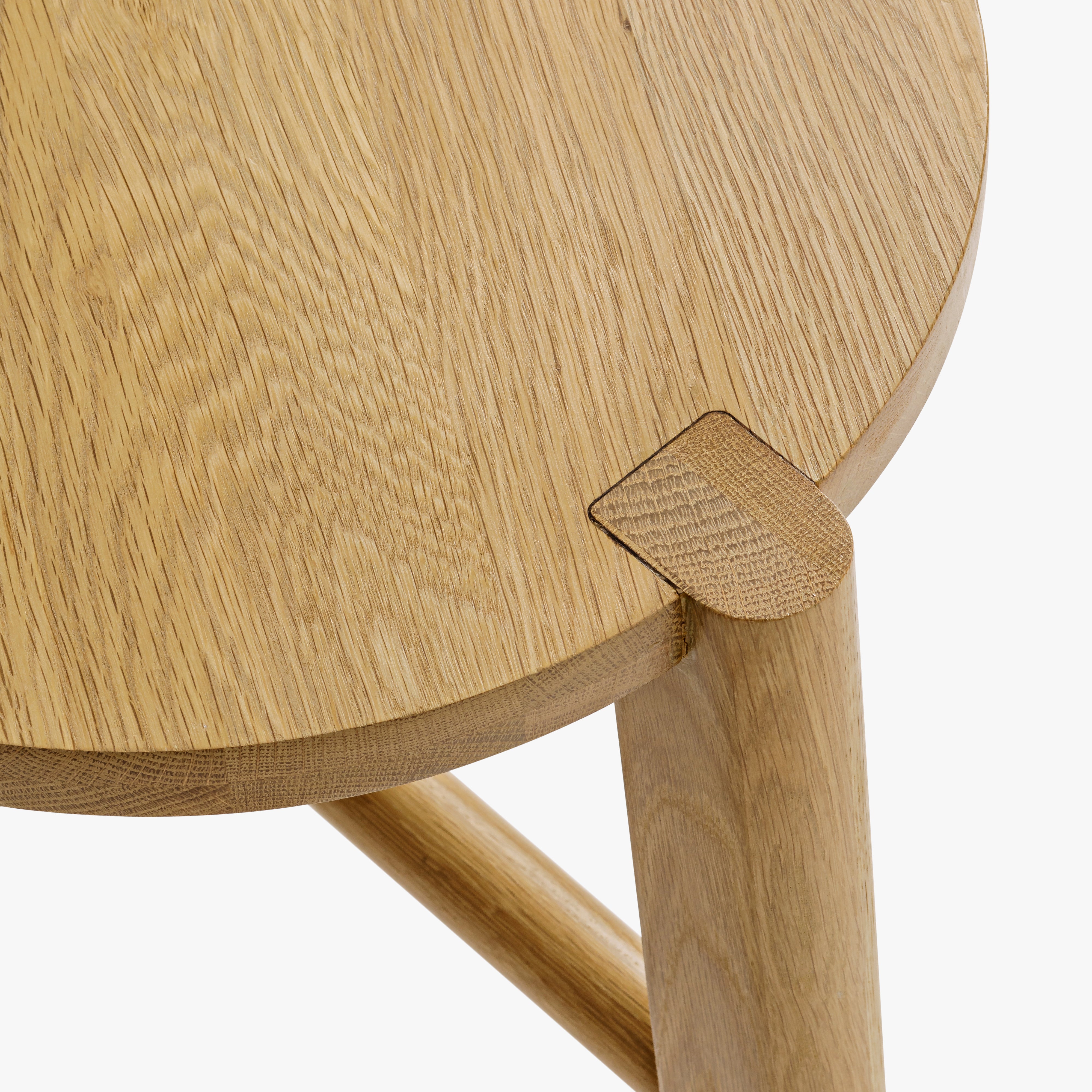 Kaja Oak Side Table and Stool