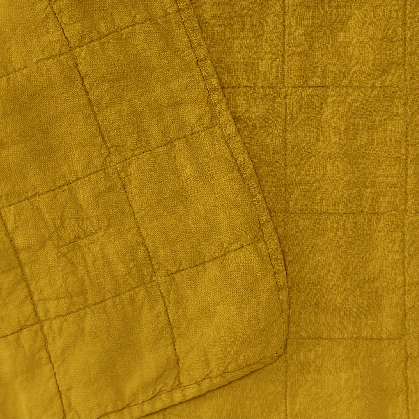 SIMPLE LINEN QUILT - MUSTARD