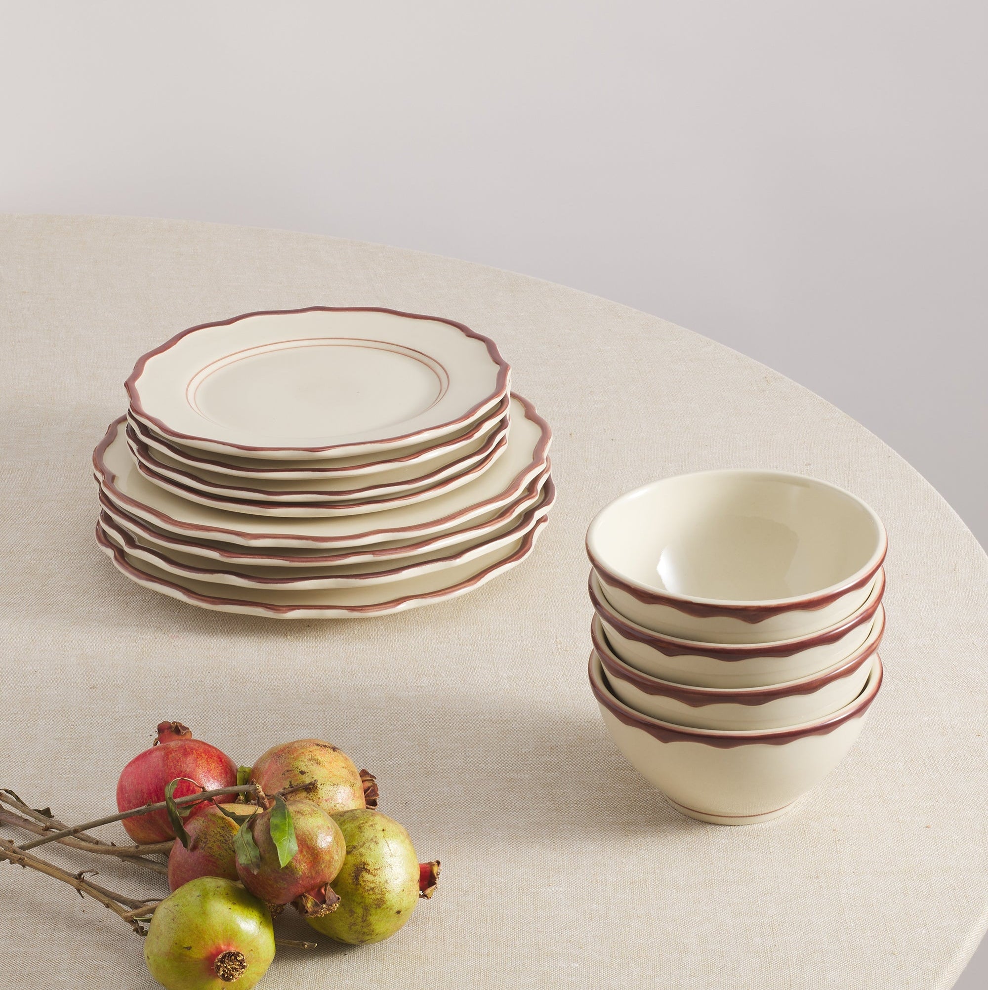 Darlene 12 Piece Dinnerware Set with Cereal Bowl