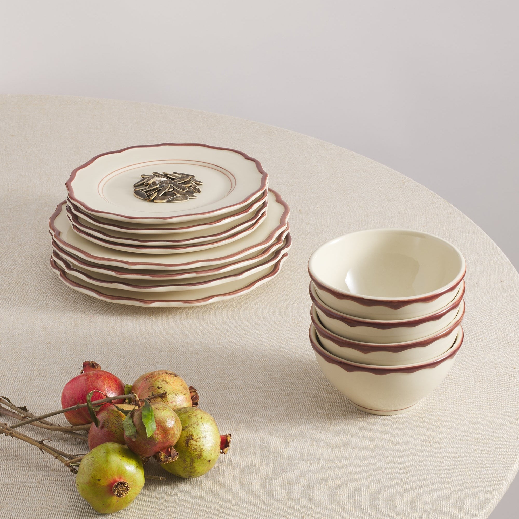 Darlene 12 Piece Dinnerware Set with Cereal Bowl