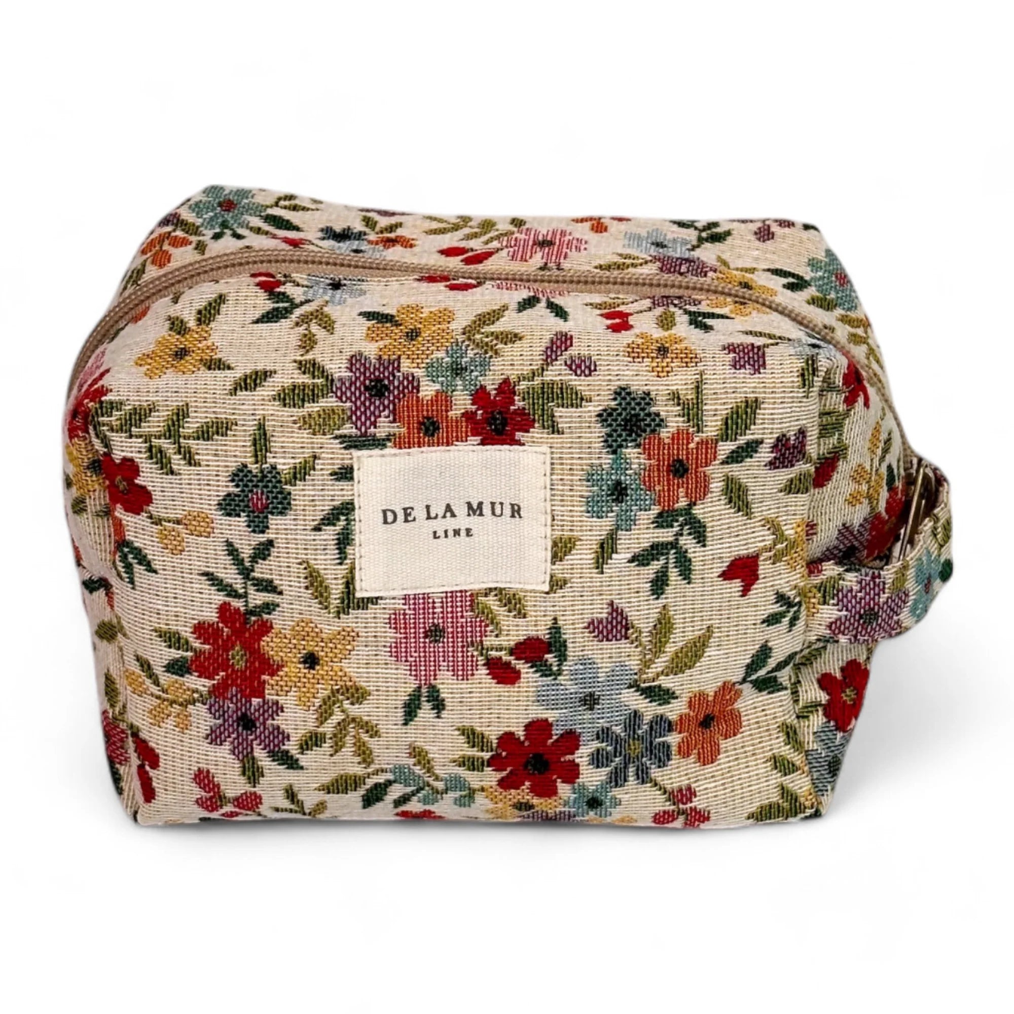 Squared Jacquard Makeup Bag