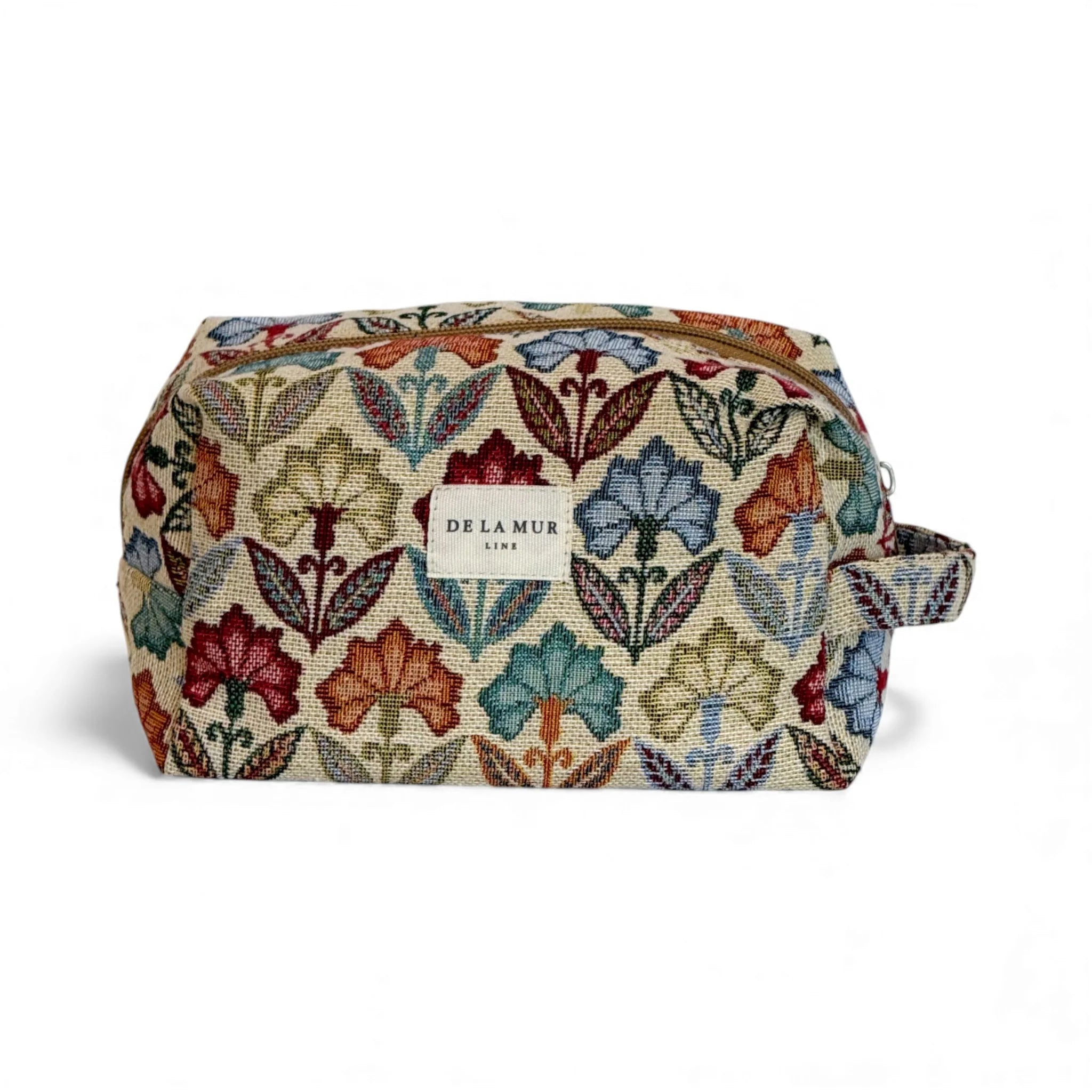 Squared Jacquard Makeup Bag