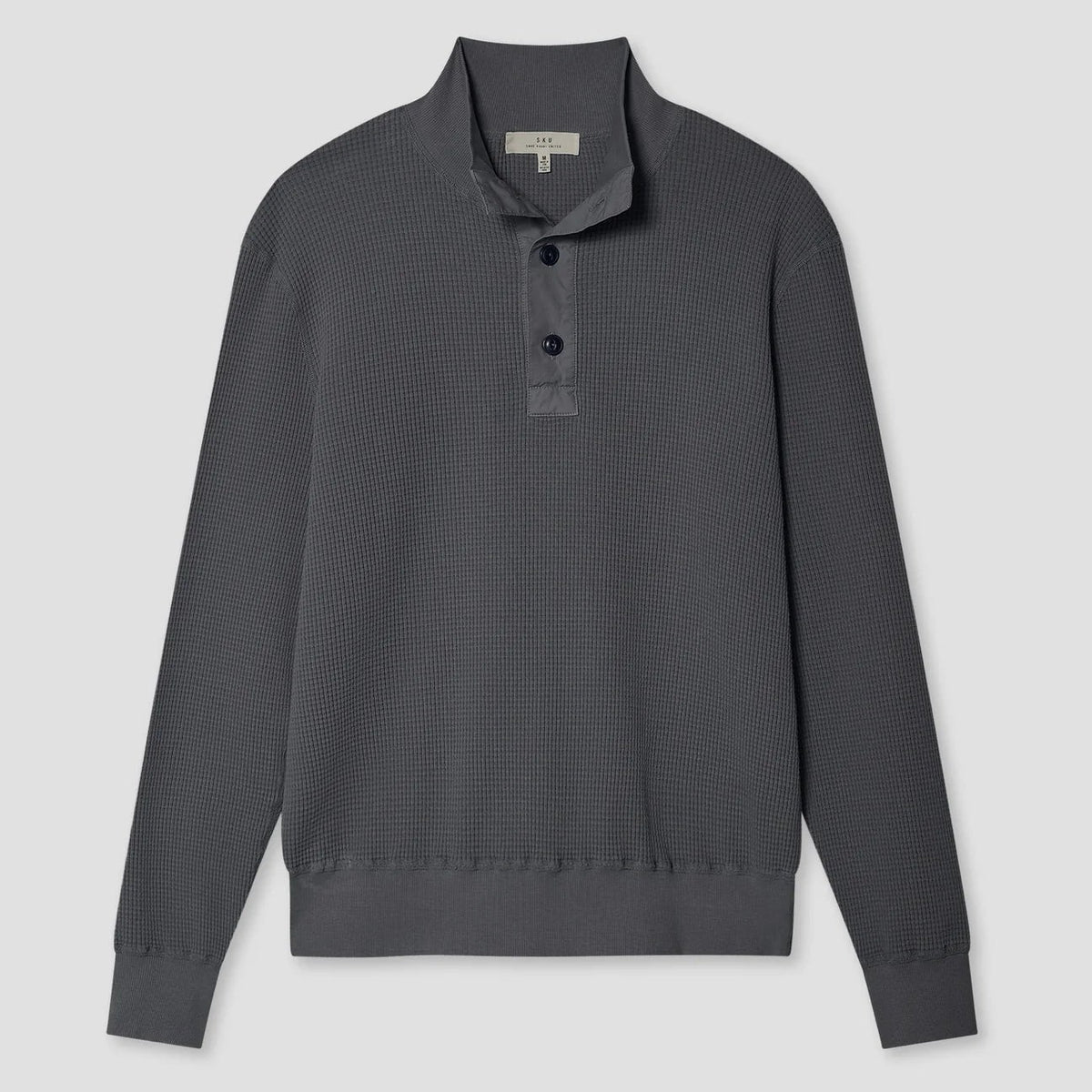 Long Sleeve Waffle Mock Neck - Mens