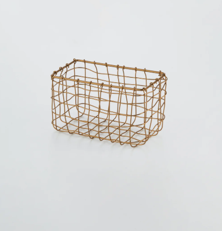 Fog Linen Brass Basket