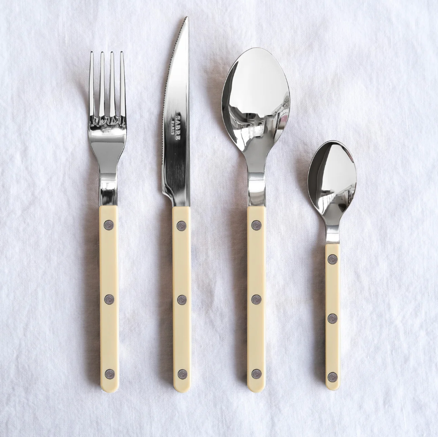 Bistrot Solid 5-Piece Cutlery Set - Ivory