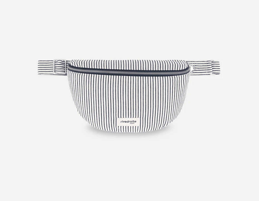 Striped Custine the waist bag