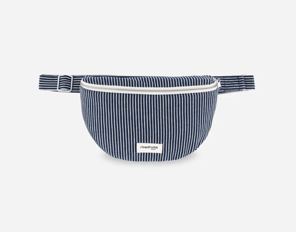 Striped Custine the waist bag