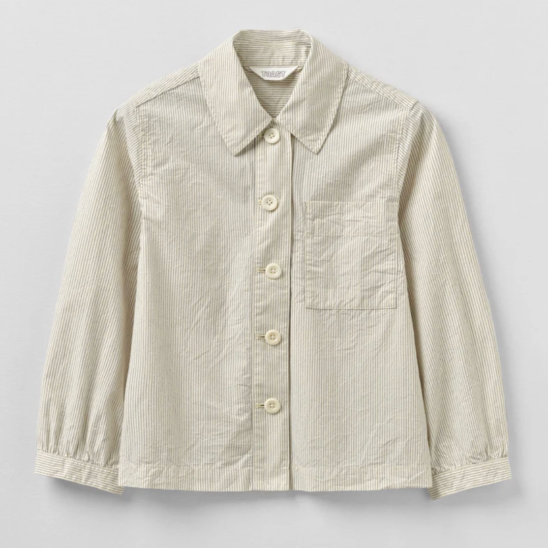 Toast Baya Patch Pocket Stripe Organic Cotton Shirt