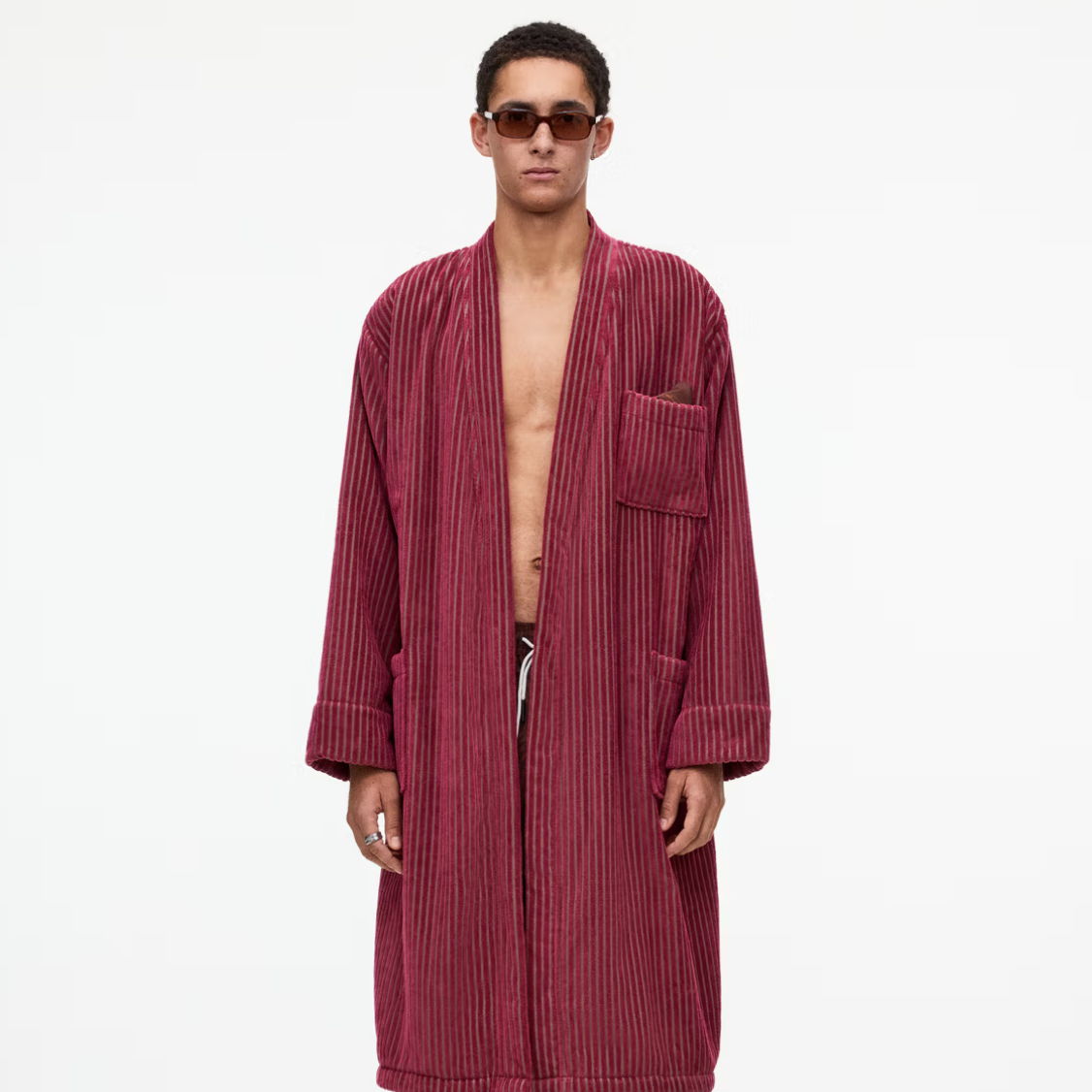 Stripe Velour Robe