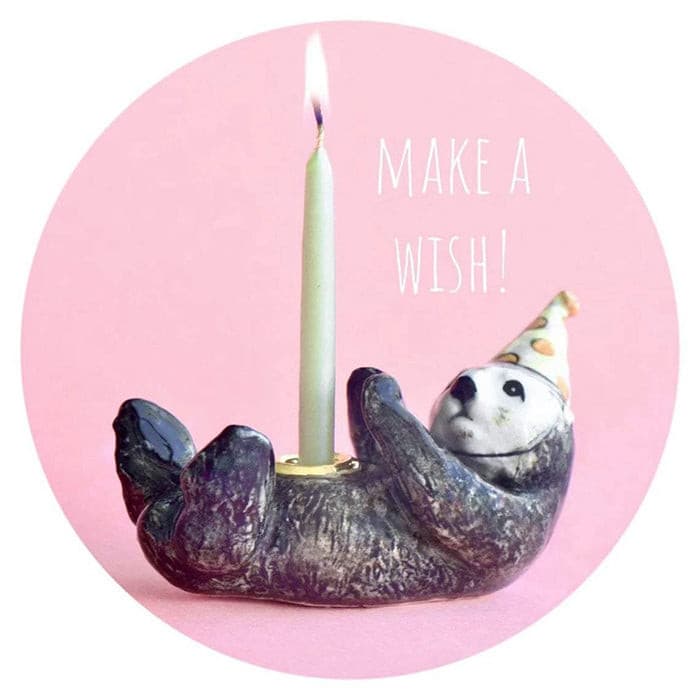 Otter Cake Topper Candle Holder