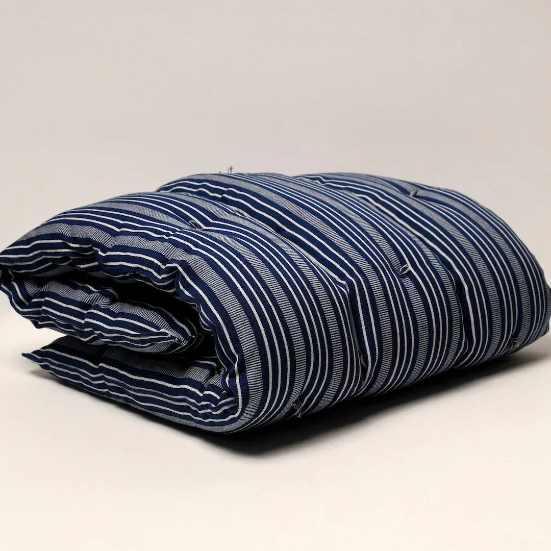 Overlay Mattress Topper Navy Stripe