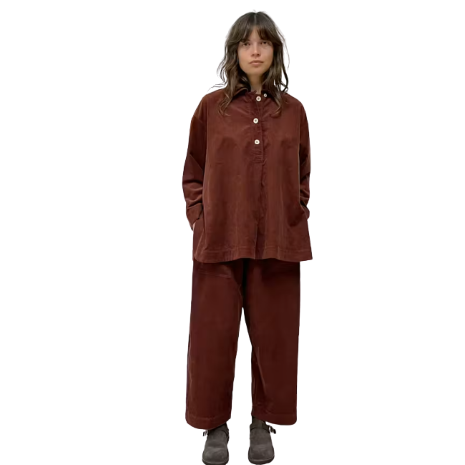 Organic Cord Barrel Leg Trousers