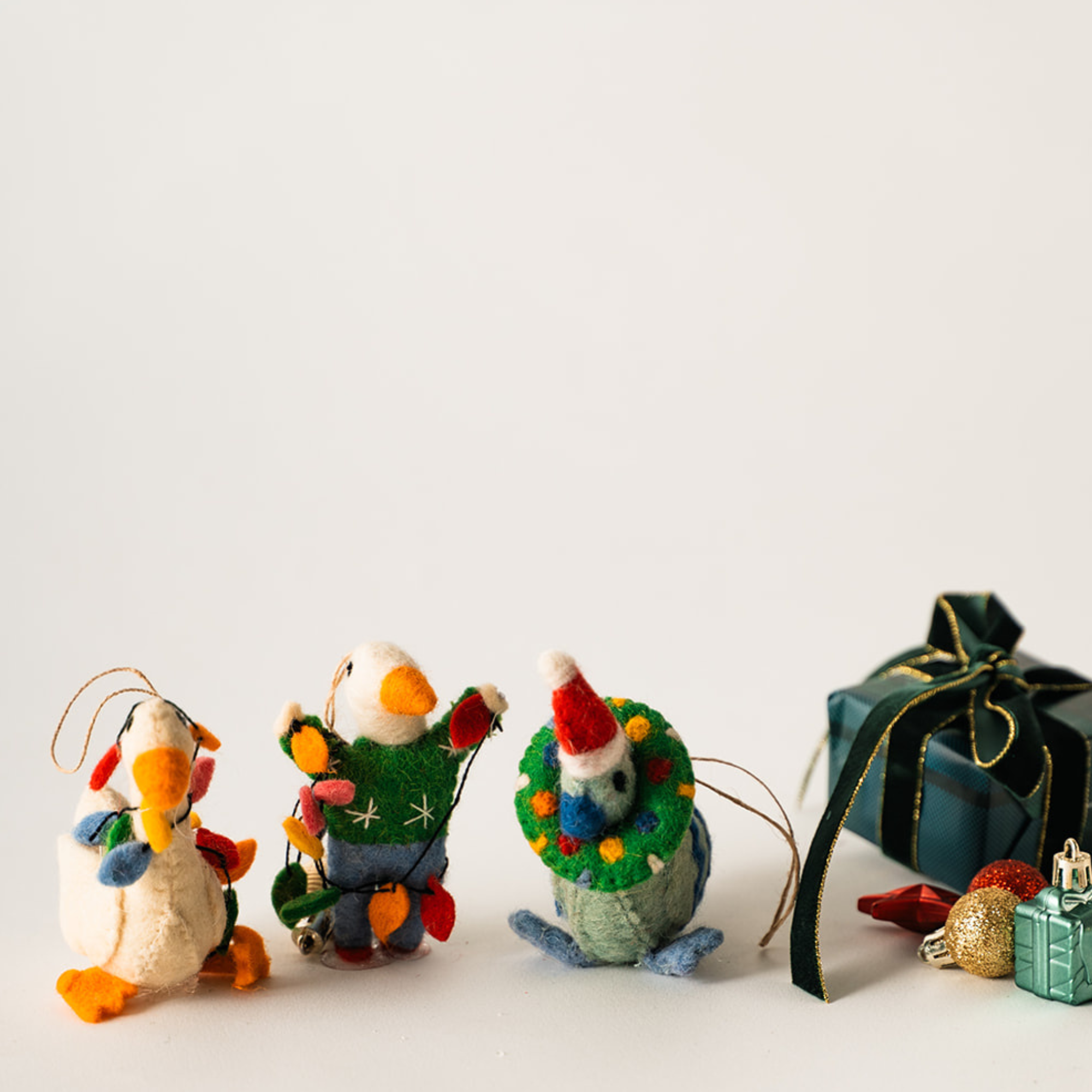 Georgie Goose Felted Ornament