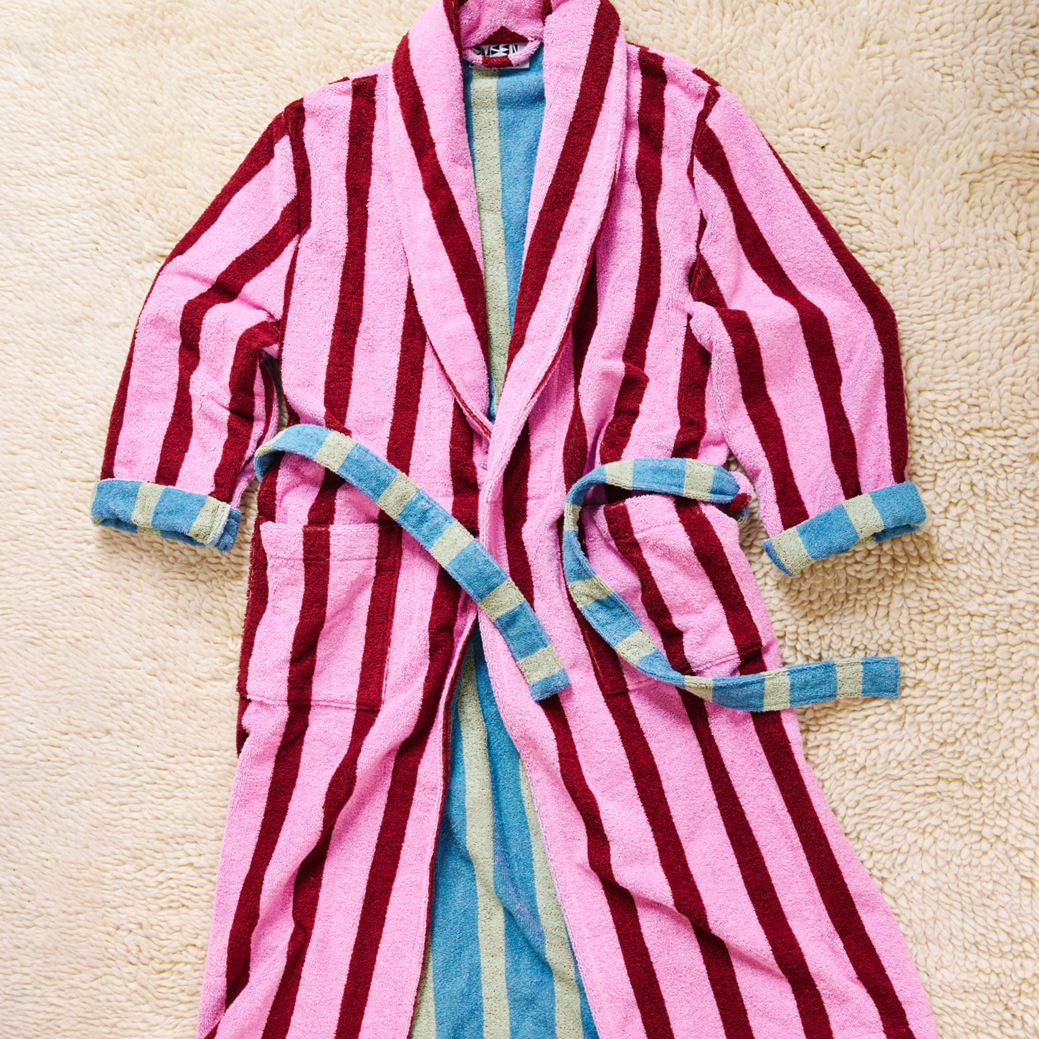 Magnolia Stripe Bathrobe