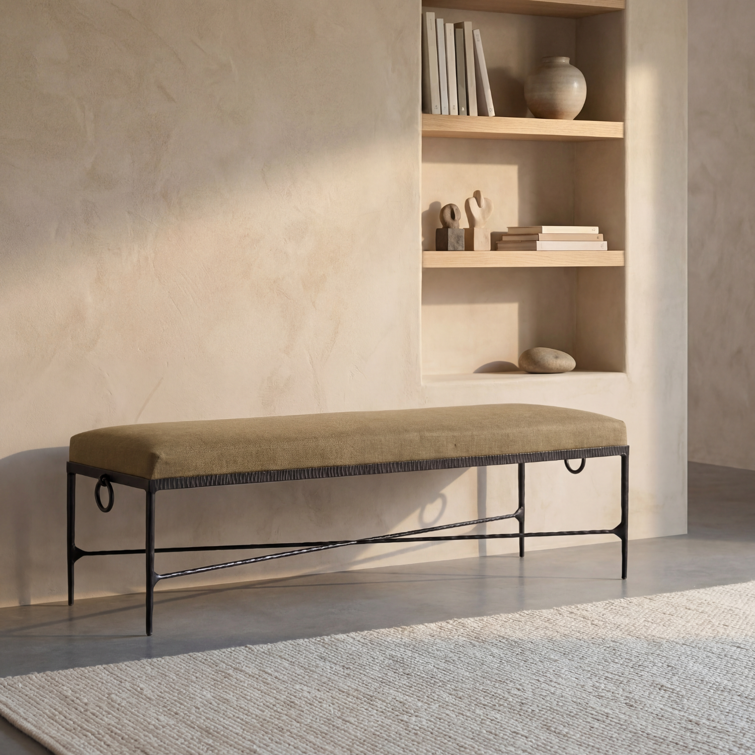 Loam Hammered Bench
