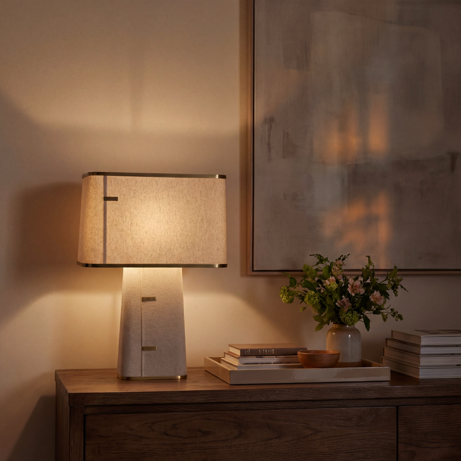 Norte Linen Table Lamp