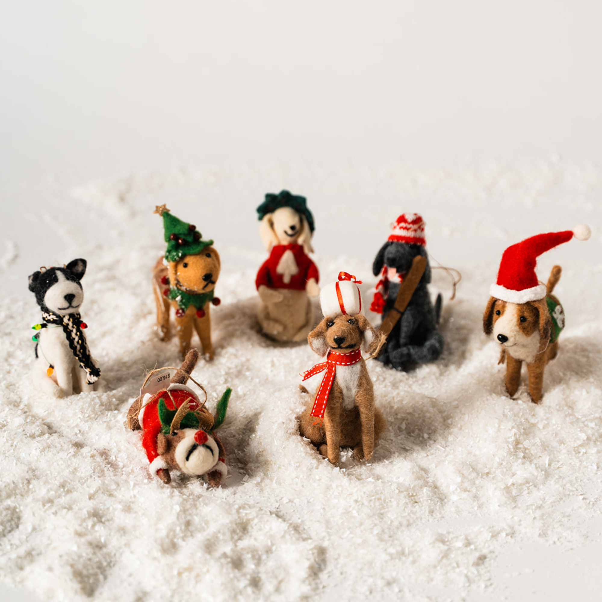 Polly Poodle Felted Ornament