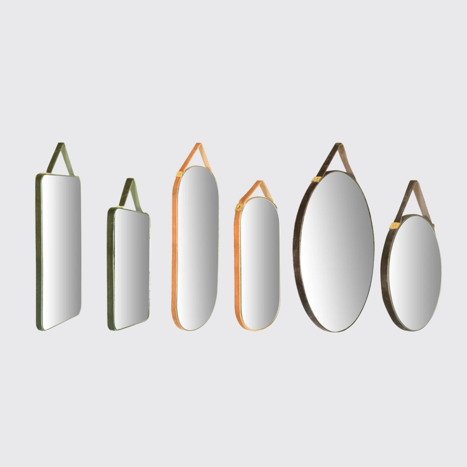 Velvet Edged Wall Mirrors with Hangers