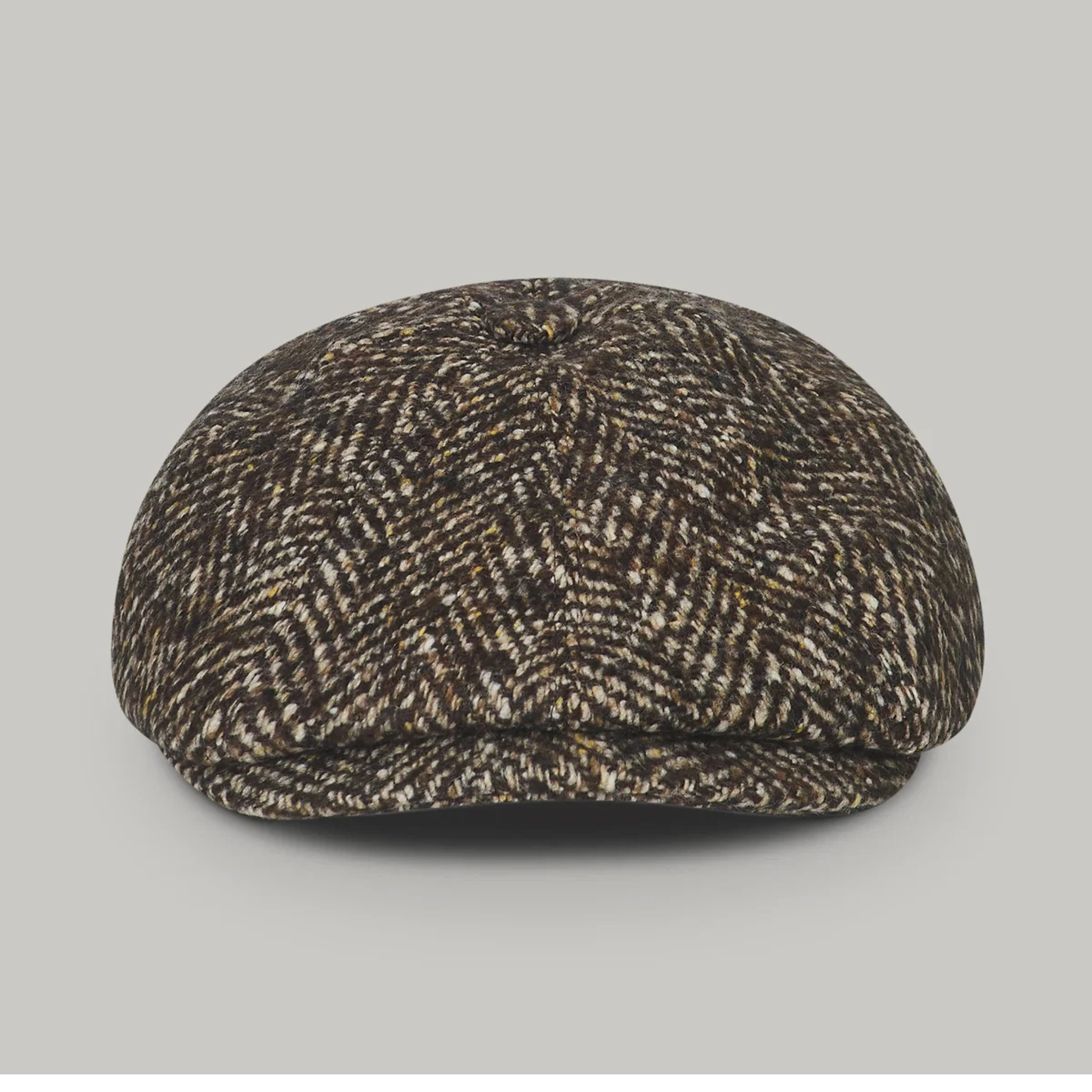 Baker Boy Hat - Brown Herringbone