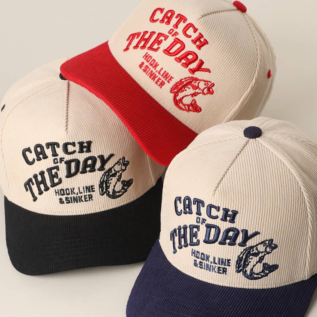 CATH OF THE DAY 3D Embroidered Corduroy Trucker Hat