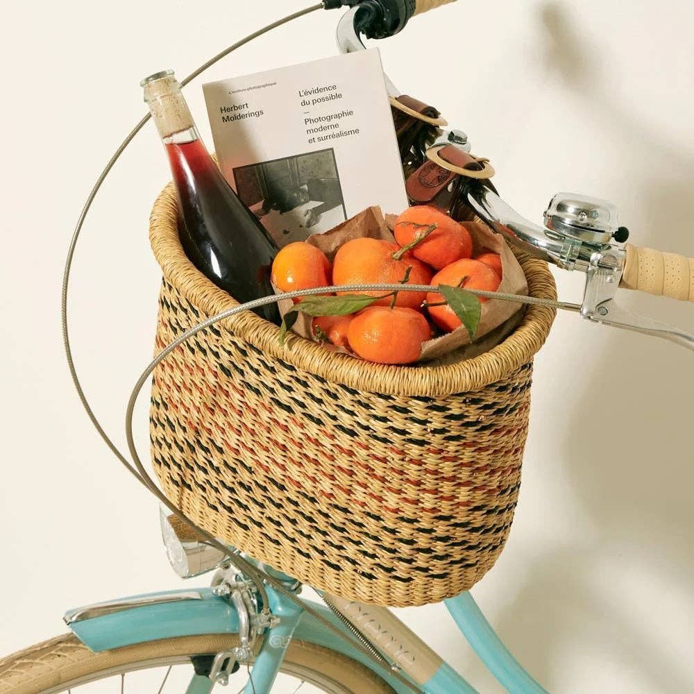 Woven Bicycle Basket - Earth Tone