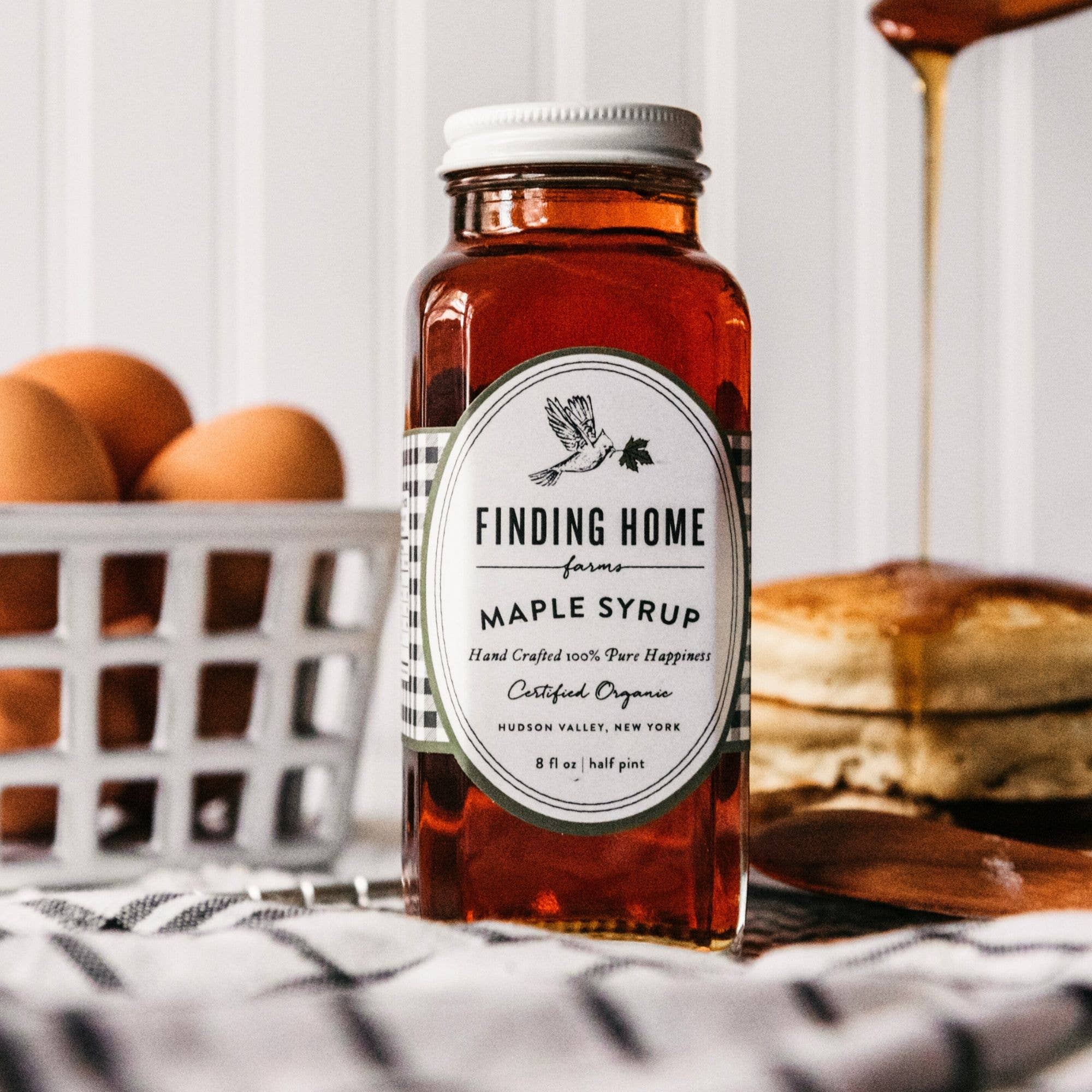 100% Pure Organic Maple Syrup - 8 oz Farmhouse Bottle